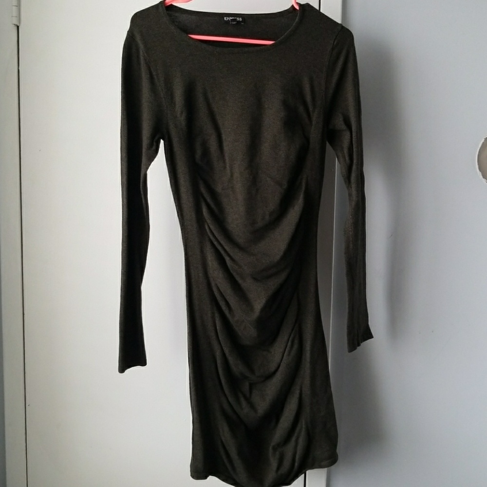 Green express sweater dress